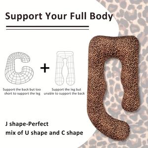 Les femmes enceintes doivent avoir un oreiller complet <span class=keywords><strong>pour</strong></span> adultes dormant 60 pouces oreiller de grossesse en forme de J avec housse amovible - Product Image 3