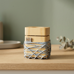 <b>Wooden</b> Incense Burner Bamboo Handmade With Gray Rope <b>Wrap</b> Aromatic Home Decor All Season Use Ramadan Eid Gift New Design - Product Image 1