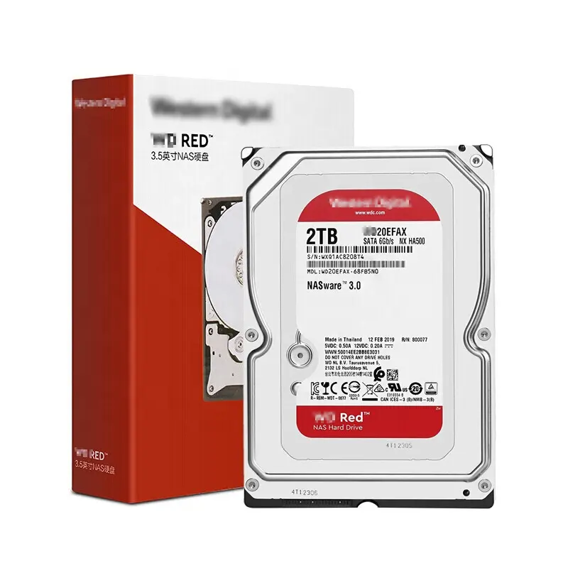 オリジナルの新しいRedNASハードディスクドライブテラバイトHDD5400rpmクラスSATA6ギガバイト/秒128 MBキャッシュHDD3.5インチDecktop用