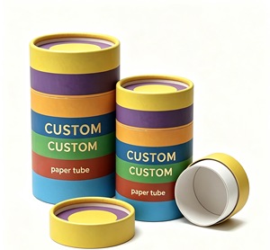 Boîte en papier cylindrique avec logo personnalisé, tube d'emballage cadeau pour parfum, huile essentielle, thé, nourriture, cosmétiques, aromathérapie - Product Image 4