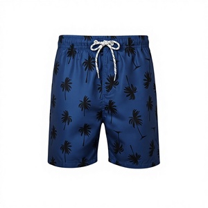 Short de bain pour homme Factory Surf, séchage rapide, style hawaïen, taille mi-haute élastique, 100 % polyester, séchage rapide, short chaud - Product Image 3