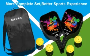 DIKORO New Hot Product High Quality Customized Fiberglass Pickleball Paddle Set USAPA Approved For Indoor Out Door Exercise