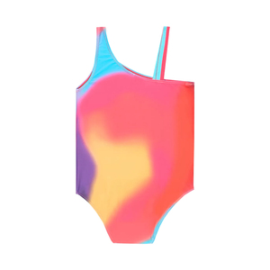 Costume da bagno con stampa Tie-Dye da bambina traspirante per adolescenti Bikini costumi da bagno con reggiseno Push-up e scollo senza spalline - Product Image 2