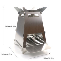 Réchaud de camping pliable moderne, léger, portable, écologique, en acier inoxydable, mini, au kérosène, au bois, à l'alcool, au gaz