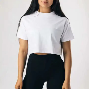 Débardeurs courts sexy pour femmes, style baby tee, à manches courtes, avec motif drapeau national, personnalisables pour le football et le cheerleading, vente en gros - Product Image 4