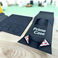 Boîte cadeau en papier avec couvercle magnétique pliable personnalisé et fenêtre transparente