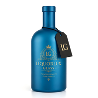 Kleurrijke milieuvriendelijke glazen whiskyfles 500ml 750ml 1L op maat gemaakte matte afwerking kurk lege likeurfles voor bourbon rum brandewijn