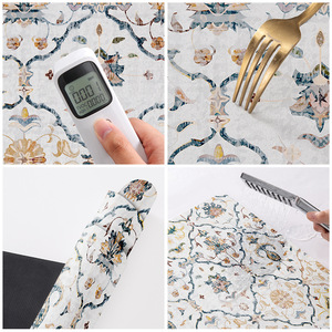 Alfombra absorbente para baño, rectangular, con diseño floral, fibra de poliéster, rápida absorción de agua, para baño y dormitorio - Product Image 3