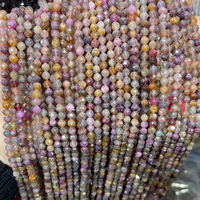 Dernière conception de perles rondes à facettes de 4mm, perles de pierres précieuses en cristal naturel en vrac pour la fabrication de bracelets et de colliers (AB2023)