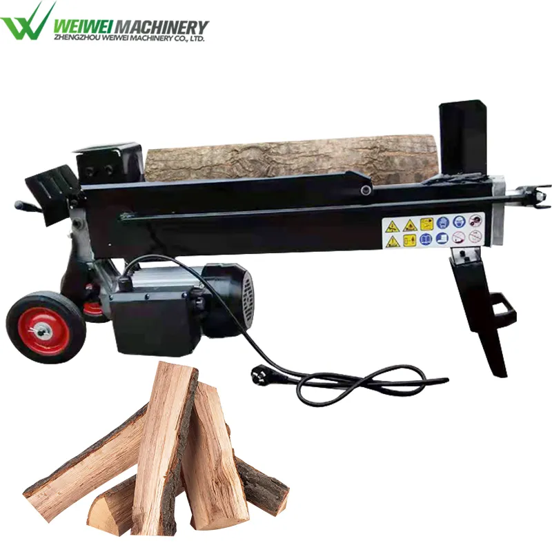 Weiwei fábrica tomada madeira spliter log splitter máquinas florestais usadas verticalmente e horizontalmente lenha chop lareira