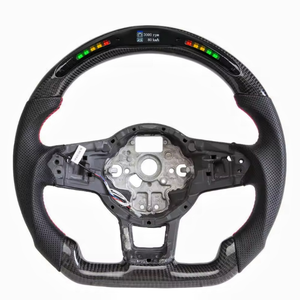 Accessori Auto Volante Personalizzato in Fibra di Carbonio con LED per Volkswagen VW <span class=keywords><strong>Golf</strong></span> <span class=keywords><strong>5</strong></span> MK6 MK7 MK8 Jetta Passat B8 <span class=keywords><strong>Polo</strong></span> Tiguan GTI - Product Image 1