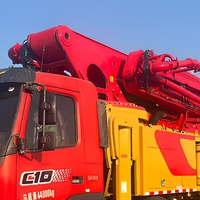 Camion pompe à béton Sany 2020 62m 510HP Diesel Euro V 4 essieux, d'occasion, faible nombre d'heures de fonctionnement, moteur fiable, productivité 180-120m/h