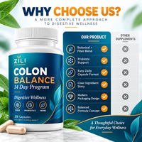 Complément Équilibre du Côlon 14 Jours en Capsules – Psyllium, Inuline, Graines de Lin, Aloe Vera – Fibres Végétales pour le Bien-être Digestif – Marque Blanche, Fournisseur OEM