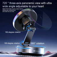 Support de téléphone de voiture à aspiration magnétique sans fil 15W 360° - Nouveauté 2025 °   Support de téléphone rotatif et pliable pour la salle de sport