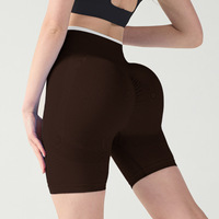 Shorts de yoga pour femmes à taille haute élastique, extensibles dans quatre directions, sans coutures, respirants, antibactériens, pour l'entraînement sportif en extérieur