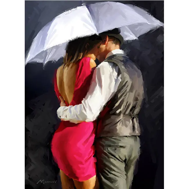 Figure Painting Sweet Lover Women Diy Oil Painting By Numbers Wall Art Picture Home Decoration Unique Gift For Artwork 40x50cm