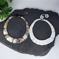 Collier Femme Design Populaire Europe-Amérique Style Bohème Coquillage Nacre Naturelle Sculpté Perles d'Ormeau