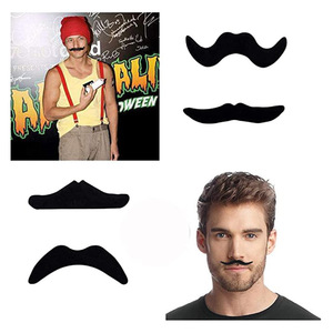 Fantaisie Costumes auto-adhésif faux sourcils <span class=keywords><strong>barbe</strong></span> Moustache Kit cheveux du visage Cosplay accessoires déguisement décoration pour mascarade - Product Image 5