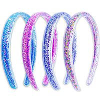 Bandeaux pour enfants Transparent plastique coloré coulant paillettes étoiles mode doux brillant enfants bébé filles Sequin bandeaux