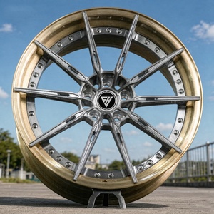 Rines Forjados de Aleación de Aluminio Dorado de 18 19 20 21 22 Pulgadas, Cóncavos y Pulidos, de 2 Piezas, Personalizados FHJ, Compatibles con Benz, Ferrari, <span class=keywords><strong>Audi</strong></span> <span class=keywords><strong>A1</strong></span> A3 - Product Image 1