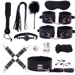 13ピースBDSMボンデージギアキット大人用セックスおもちゃ手錠付き拘束女性用いちゃつきSMおもちゃ - Product Image 4