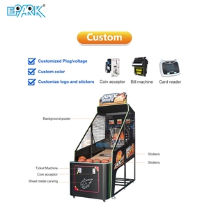 Máquina de baloncesto que funciona con monedas, juegos para adultos, máquina de juego Crazy Shoot Ball Basketball Arcade Redemption - Product Image 4
