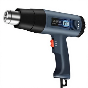 Industrial Digital Display Hot Air Gun, Small Car Film Heating Gun, Two-<b>Speed</b> Temperature Adjustment Blower, In-Stock Wholesale - Product Image 3