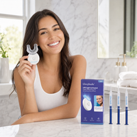 Kit de Blanqueamiento Dental Rápido GlorySmile de 10 Minutos, Luz Aceleradora LED Azul, Cero Sensibilidad, Gel de Peróxido de Carbamida al 35%