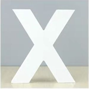Wooden Letter X <b>Wall</b> <b>Decor</b> White 12 In Modern Home Decoration - Product Image 3