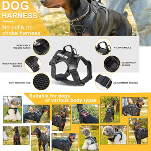 Nuevo Arnés Táctico para Perros Grandes, de Nailon, Extensible, Reflectante, Estilo Chaleco, Correa para Mascotas - Product Image 2
