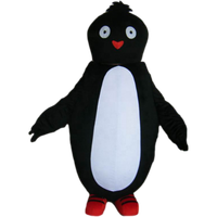Costume de mascotte pingouin en peluche de haute qualité, idéal pour les fêtes de Noël, pour adultes