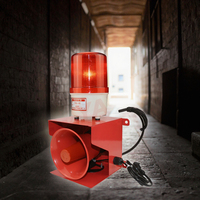 Système d'alarme certifié CE 110 dB avec lumière de sécurité domestique, commande vocale et télécommande pour application de sécurité des portes et incendies