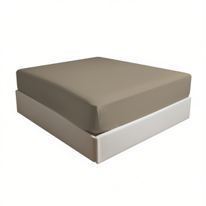 Sábana Ajustable 100% Algodón Color Taupe Tamaño Super King UK 180x200cm - Product Image 3