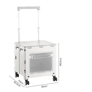Chariot de courses pliable d'extérieur à quatre roues avec boîte de rangement OEM pour pique-nique et camping - Product Image 2
