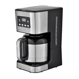 Appareil électrique de 1,5 l, 12 tasses, cafetière, cafetière électrique 3 en 1, petit déjeuner, boisson, machine à café, écran LCD - Product Image 1