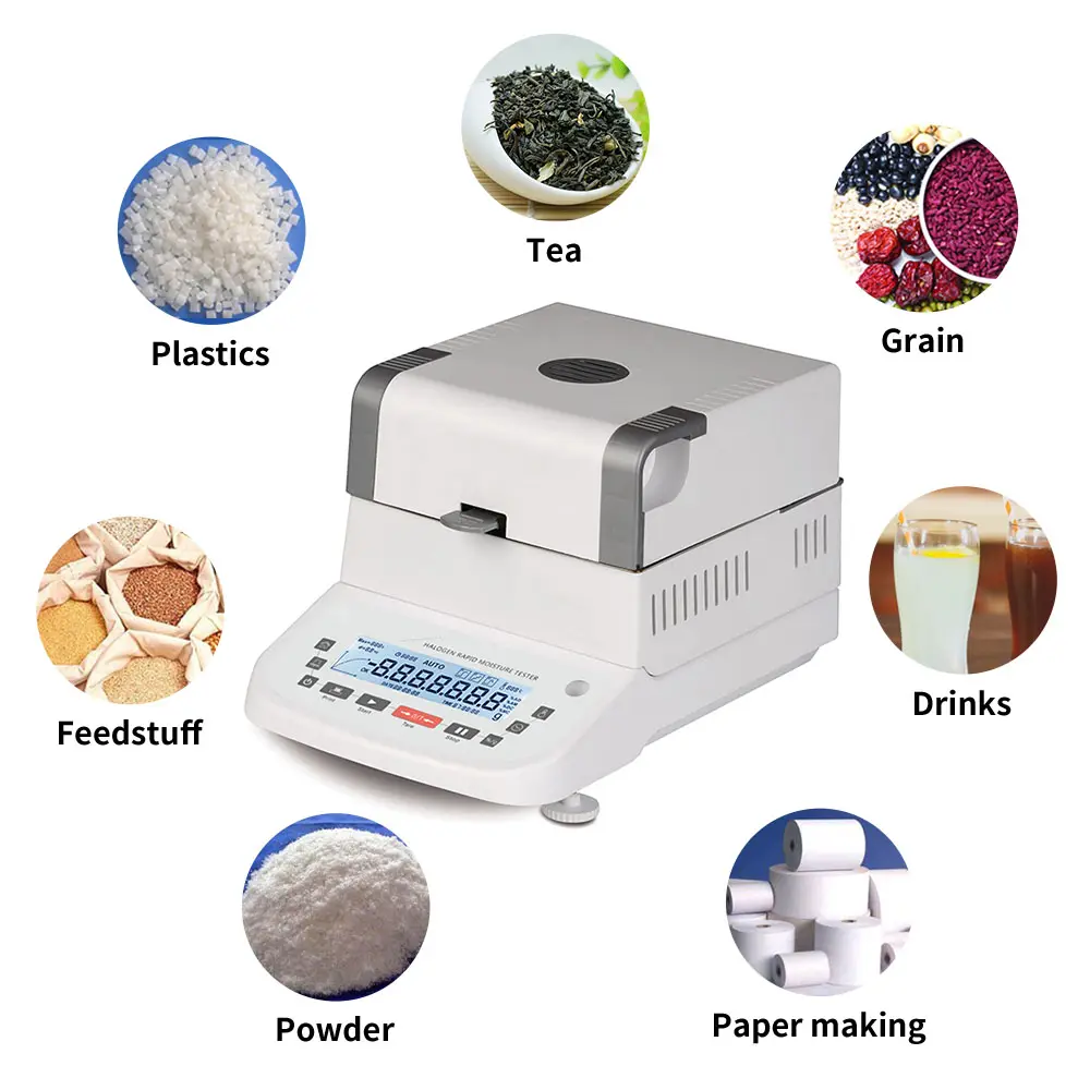 Menu digitale tipo di grano e fiour/fishmeal/frutta secca misuratore di umidità
