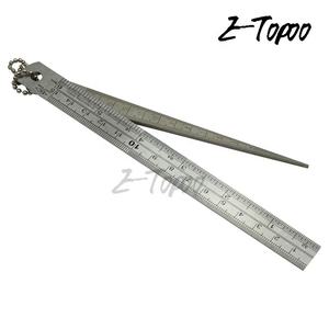 مجموعة من قطعتين: مقياس تاپر 1-15 مم مع مسطرة فولاذية 150 مم (6 بوصة)، مقياسات لحام تاپر، مقياسات فايلر، من الفولاذ المقاوم للصدأ الحقيقي 304 - Product Image 6