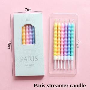 Décoration de gâteau d'anniversaire de style romain romantique <span class=keywords><strong>Paris</strong></span>, nouvelle couleur de bonbons en cire nacrée, fabriquée à la main en cire de paraffine, 50 ml - Product Image 6