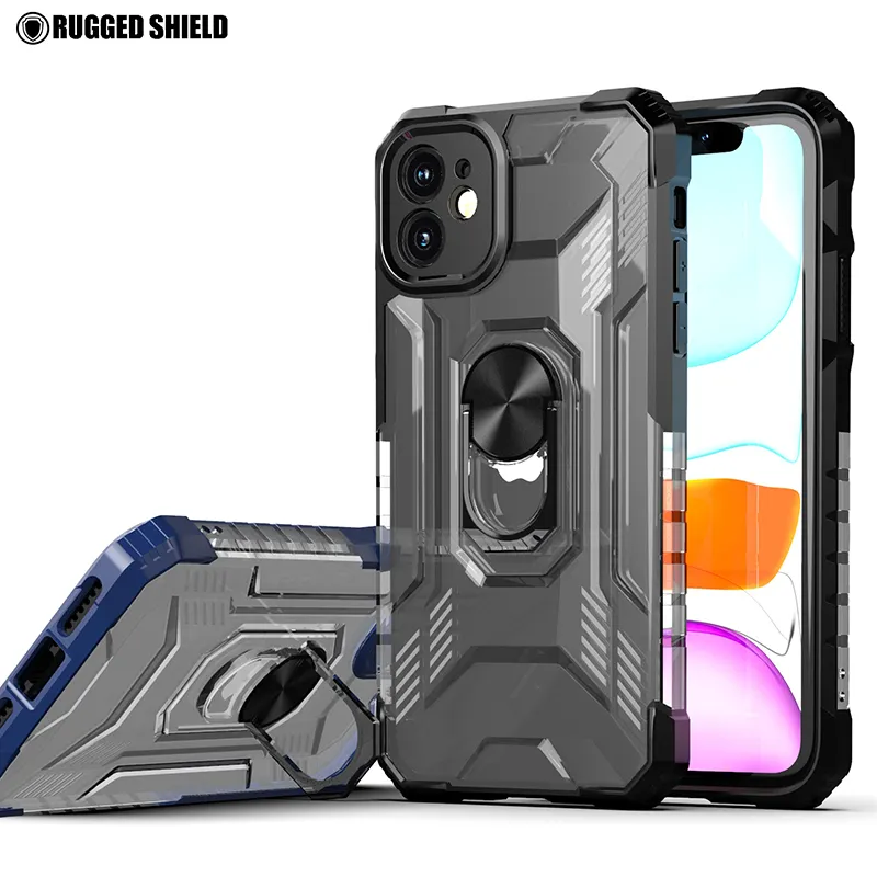 Rugged shield New 2021 magnetic case for iphone 11 pro tpu and pc hard clear case for iphone 11 pro max