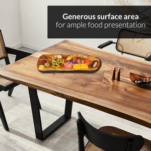 Planche à charcuterie en bois d'olivier rustique faite à la main avec bord vivant, extra large 24 pouces, plateau <span class=keywords><strong>de</strong></span> service à découper, cadeau unique - Product Image 2