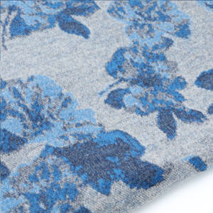 Beste Prijs Damesjas Kledingstuk Bloemontwerp Jacquard Stijl Merinowol 76.4% 14% 7.6% N 2% <span class=keywords><strong>P</strong></span> Blend Geweven Technics Garen Geverfd - Product Image 1