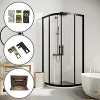 Clip en verre étanche à 180 degrés en acier inoxydable au design moderne WANHAO WH-015 pour hôtels, accessoire de salle de bain à réponse rapide, 4 mm