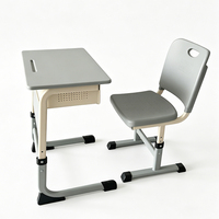 Ensemble de chaises et pupitres scolaires en acier de haute qualité, ergonomiques, réglables en hauteur, écologiques, durables, mobilier commercial pour écoles et enfants