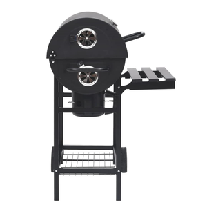 Barbecue noir pour la cuisson en plein air, le camping, les pique-niques, barbecue en acier pour la cour, barbecue au charbon de <span class=keywords><strong>bois</strong></span> avec roues et étagères - Product Image 6