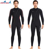 DIVE & SAIL Brust reiß verschluss Neopren 3mm Herren Ganzkörper Tauchen Nass anzug Winter Warm Schwimmen Schnorcheln Surfen Neopren anzug