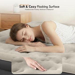 In Stock Customizable High Comfort Blow-up Mattress Inflatable Air <b>Sofa</b> <b>Bed</b> with Pump Headrest Foldable for Outdoor Camping - Product Image 3