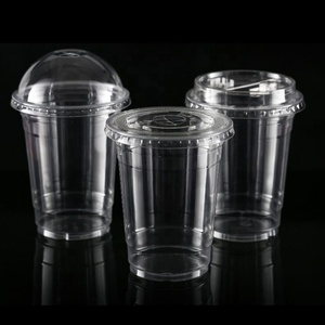 Copos Descartáveis PET de Parede Simples com Logotipo Personalizado Transparentes para Chá Boba e Bebidas de Milkshake – Promoção Quente - Product Image 1