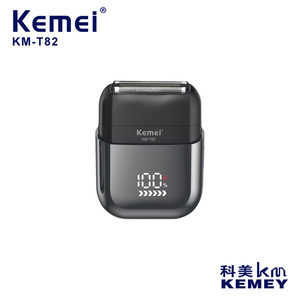 เครื่องโกนหนวดไฟฟ้าขนาดเล็ก Kemei Km T82 แบบชาร์จได้ กันน้ำ ใบมีดคู่ สำหรับผู้ชาย พกพาสะดวก พร้อมหน้าจอดิจิตอล - Product Image 3