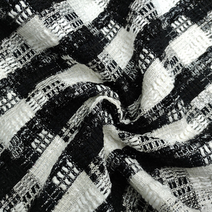 2021 nueva llegada 390 Gsm patrón a cuadros blanco Tweed tela algodón Nylon Ripstop tejido impermeable para prendas y chaquetas - Product Image 5