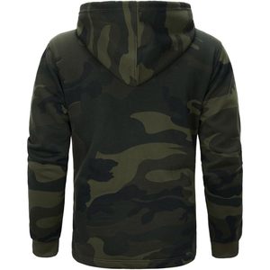 <b>Men's</b> Camouflage Zip Up Hoodie Fleece <b>Sweatshirt</b> With Pocket Regular Fit Casual Wear - Product Image 4